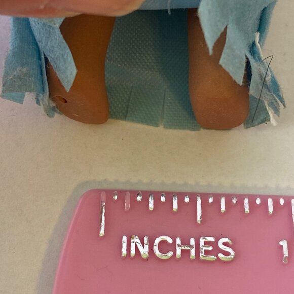 Handcrafted Native American-Inspired Doll Ornament With Beaded Necklace & Blue F - Picture 5 of 8